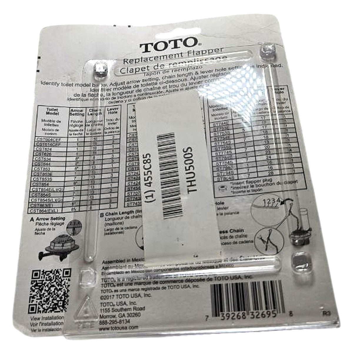 Toto THU500S toilet tank flapper