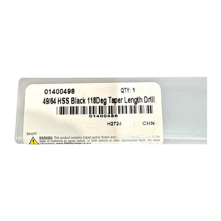 Value Collection 01400498 HSS Taper Length Drill