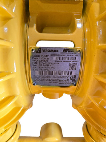 Versa-matic E2AA2R220C-ATEX air-operated double diaphragm pump