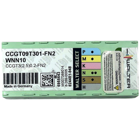 Walter CCGT09T301-FN2 carbide turning insert