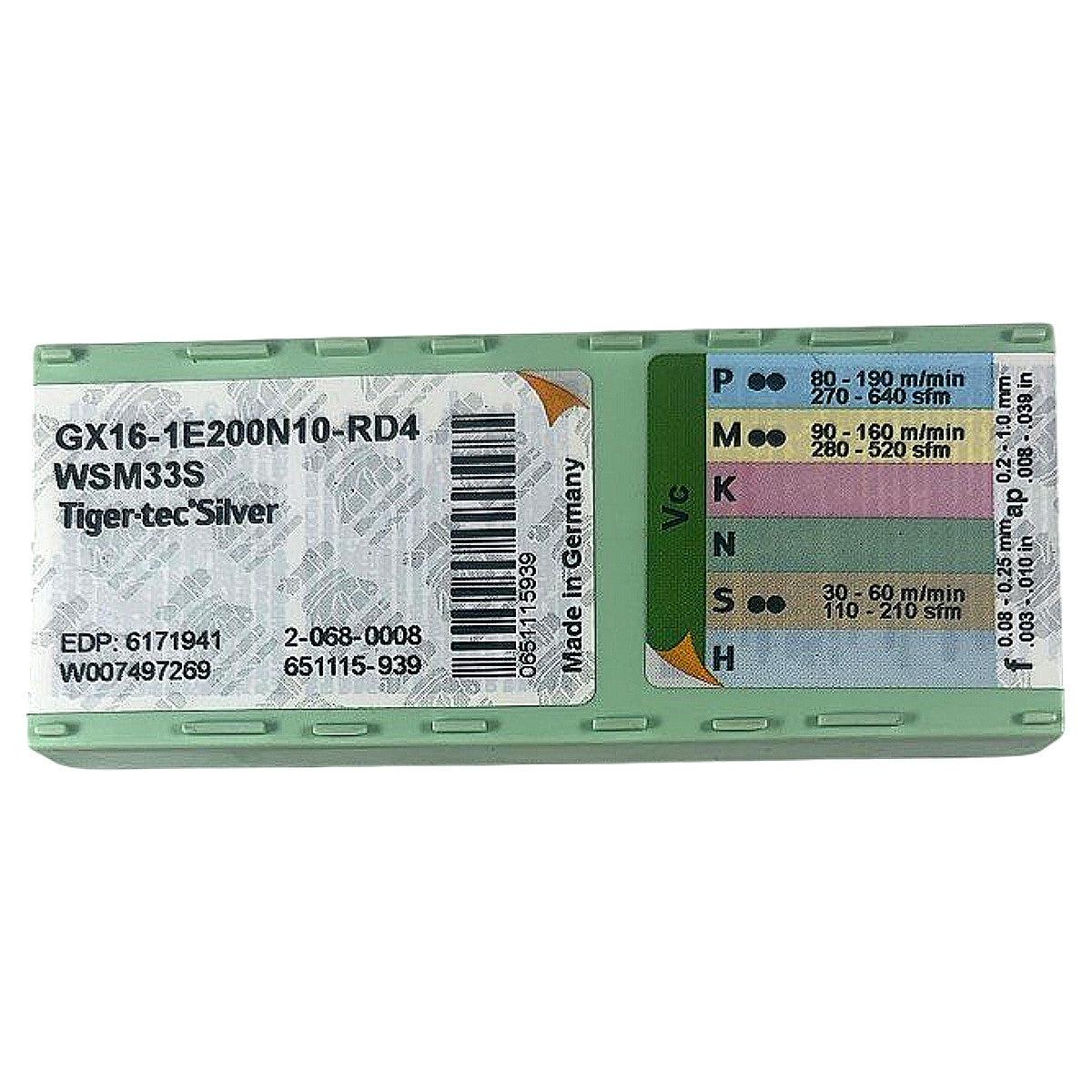 Walter GX16-1E200N10-RD4 carbide grooving insert