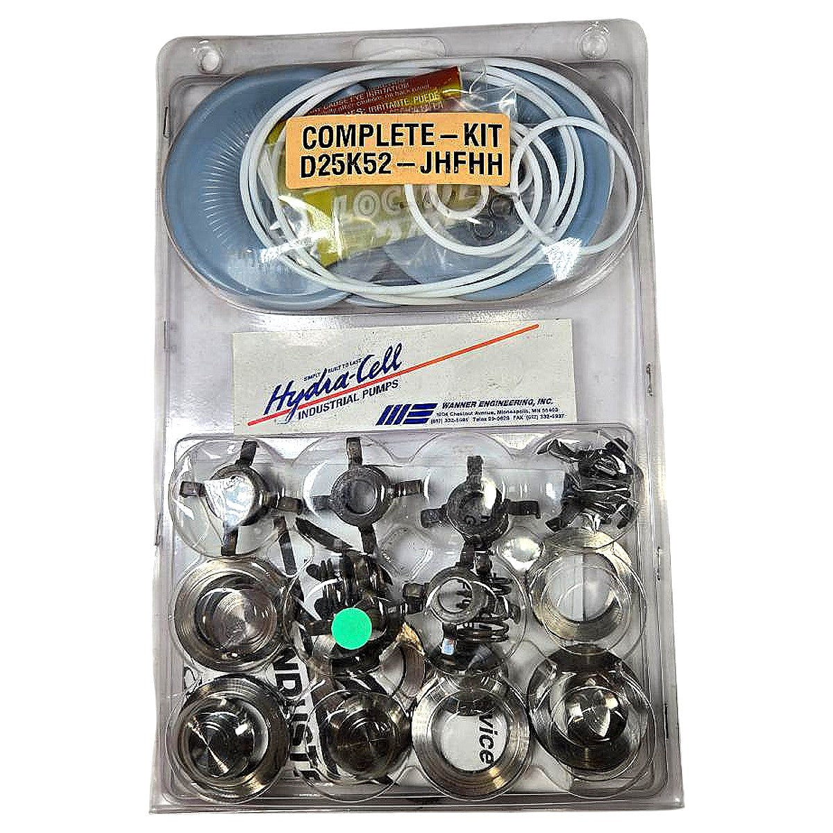 Wanner Hydra-Cell D25K52-THFHH pump rebuild kit