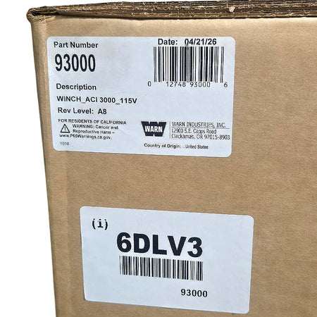 Warn 93000 AC Electric Winch