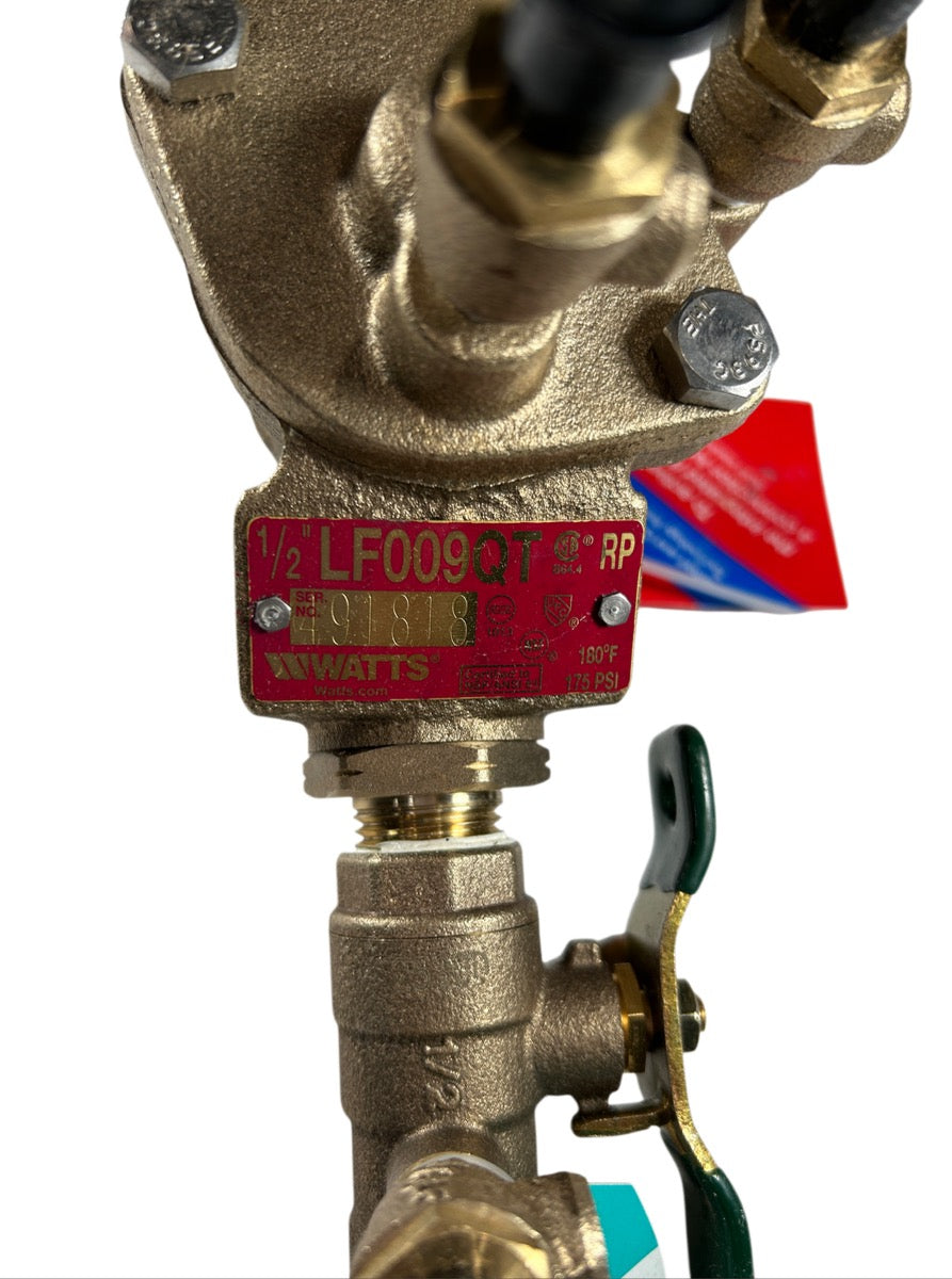watts 1/2 LF009-QT-FS reduced pressure backflow preventer
