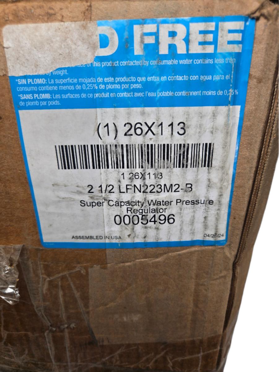 watts 2 1/2 LFN223M2-B water pressure reducing valve