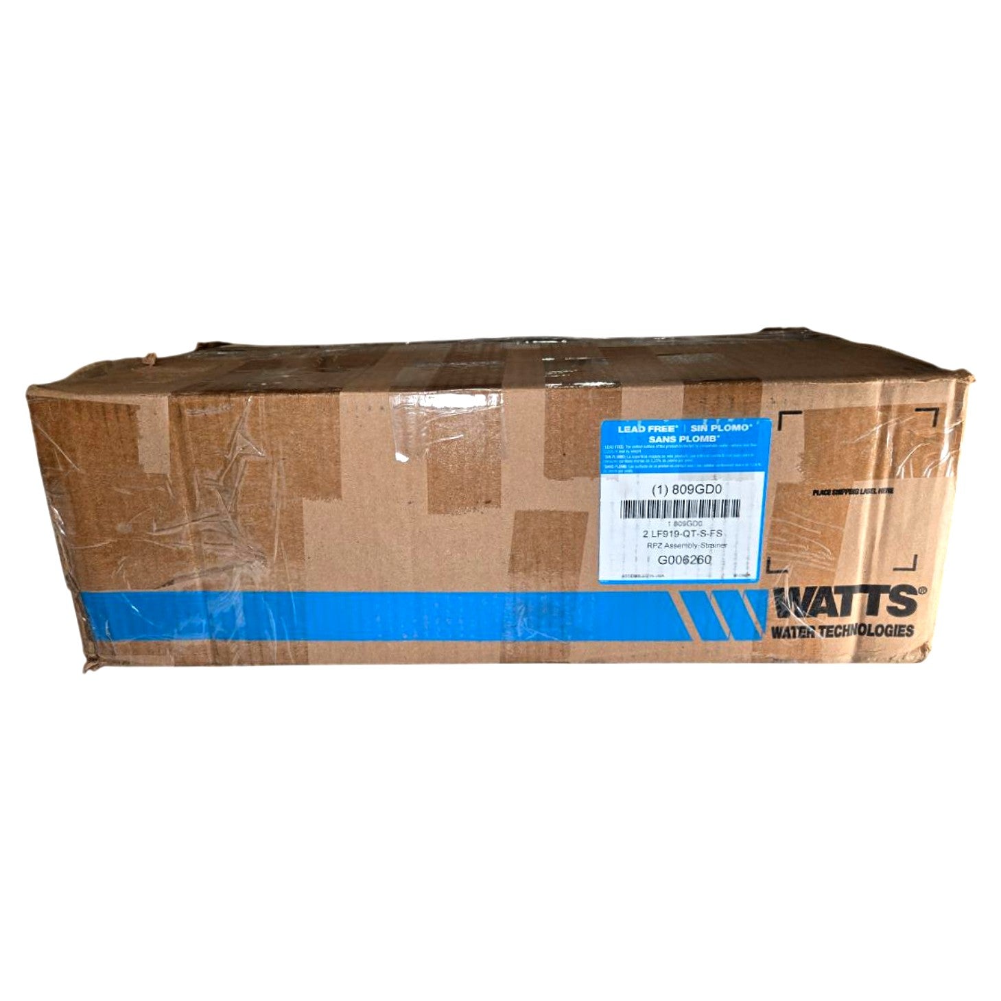 Watts 2LF919-QT-S-FS 2" Reduced Pressure Zone Assembly