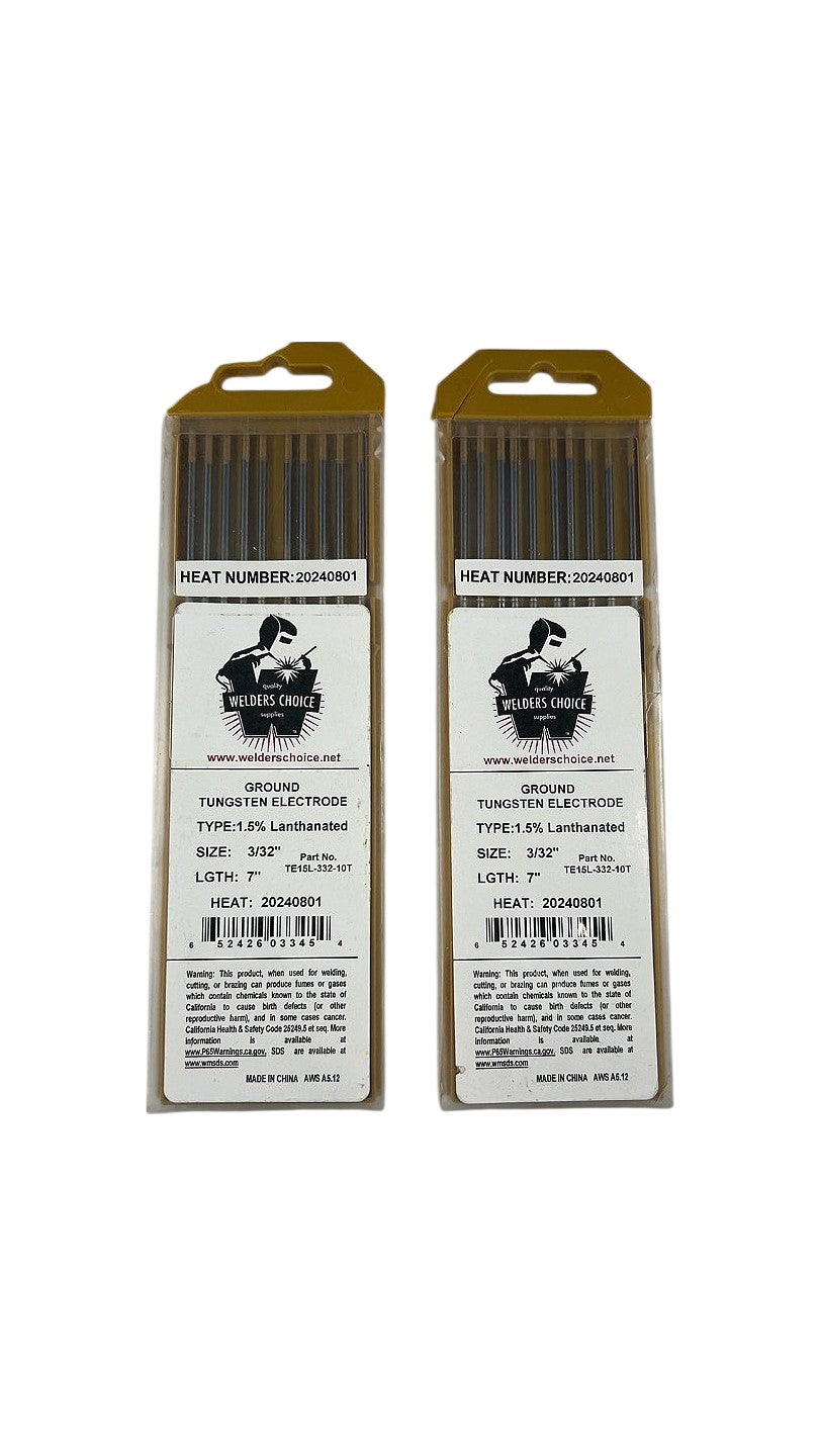 Welders Choice TE15L-332-10T lanthanated tungsten TIG electrode