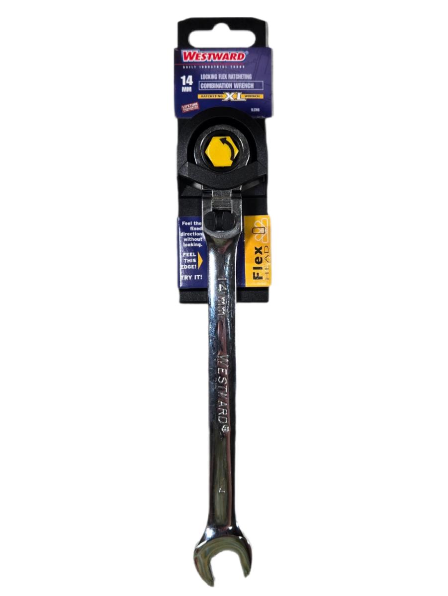 Westward 1LCN6 locking flex ratcheting combination wrench