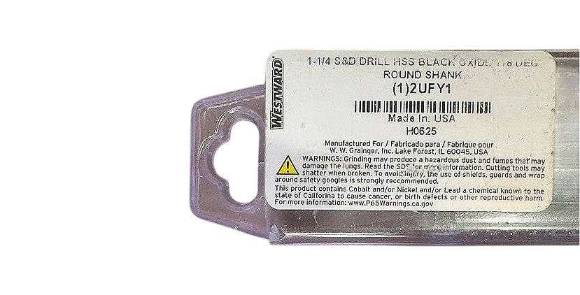 Westward 2UFY1 HSS Silver & Deming drill bit
