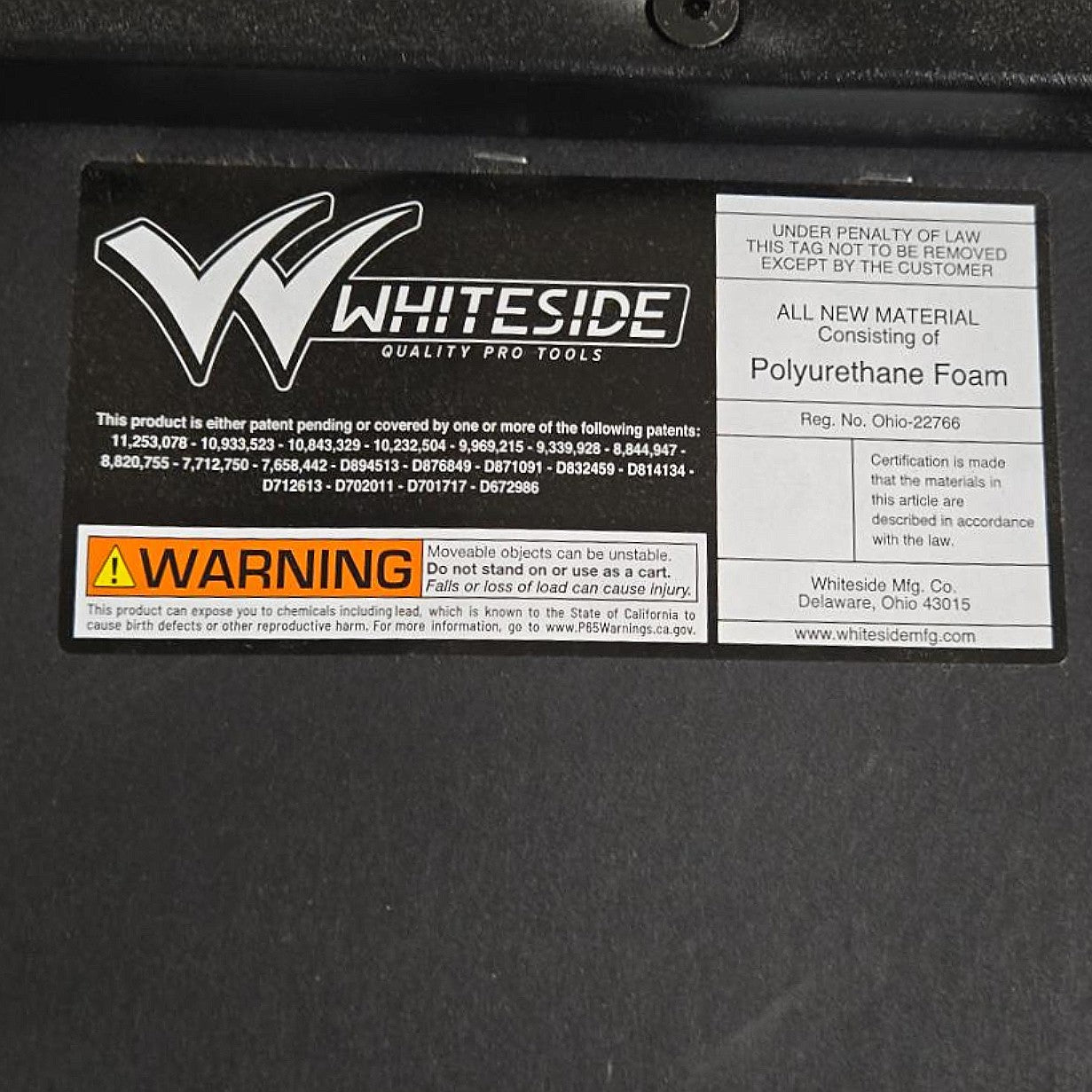 WHITESIDE MTLPNEU mechanic's shop creeper