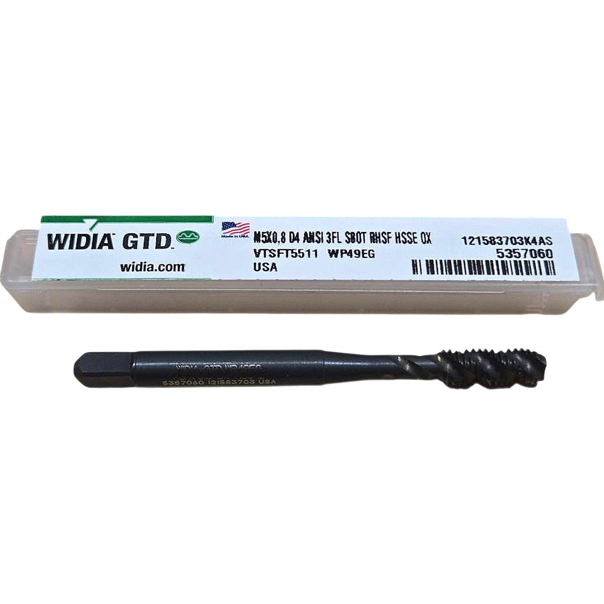 Widia 5357060 Spiral Flute Machine Tap