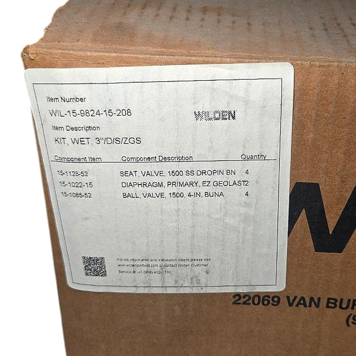 Wilden WIL-15-9824-15-208 pump wet end repair kit