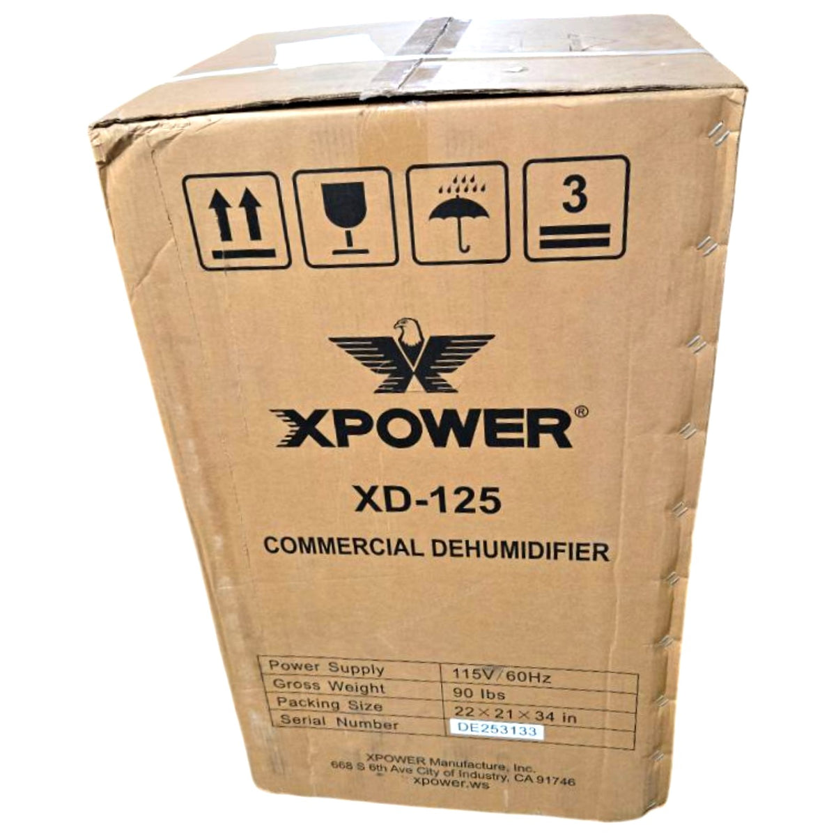 XPOWER XD-125 commercial dehumidifier