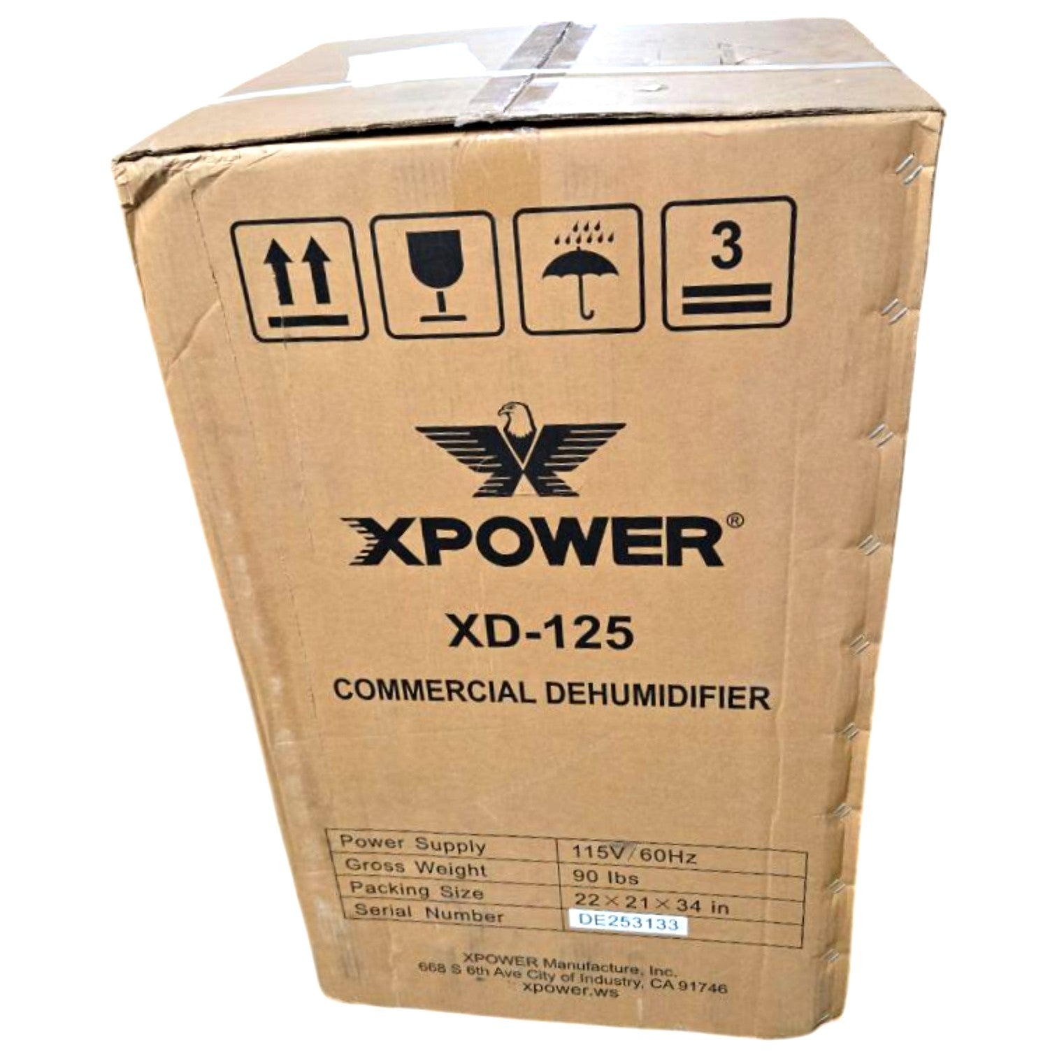 XPOWER XD-125 commercial dehumidifier