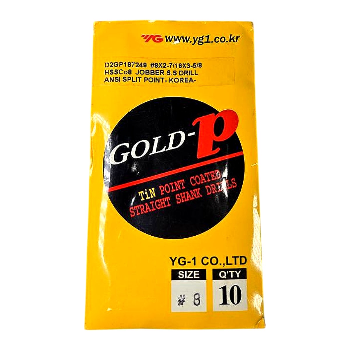 YG-1 D2GP187249 HSS Jobber Drill Bit Set