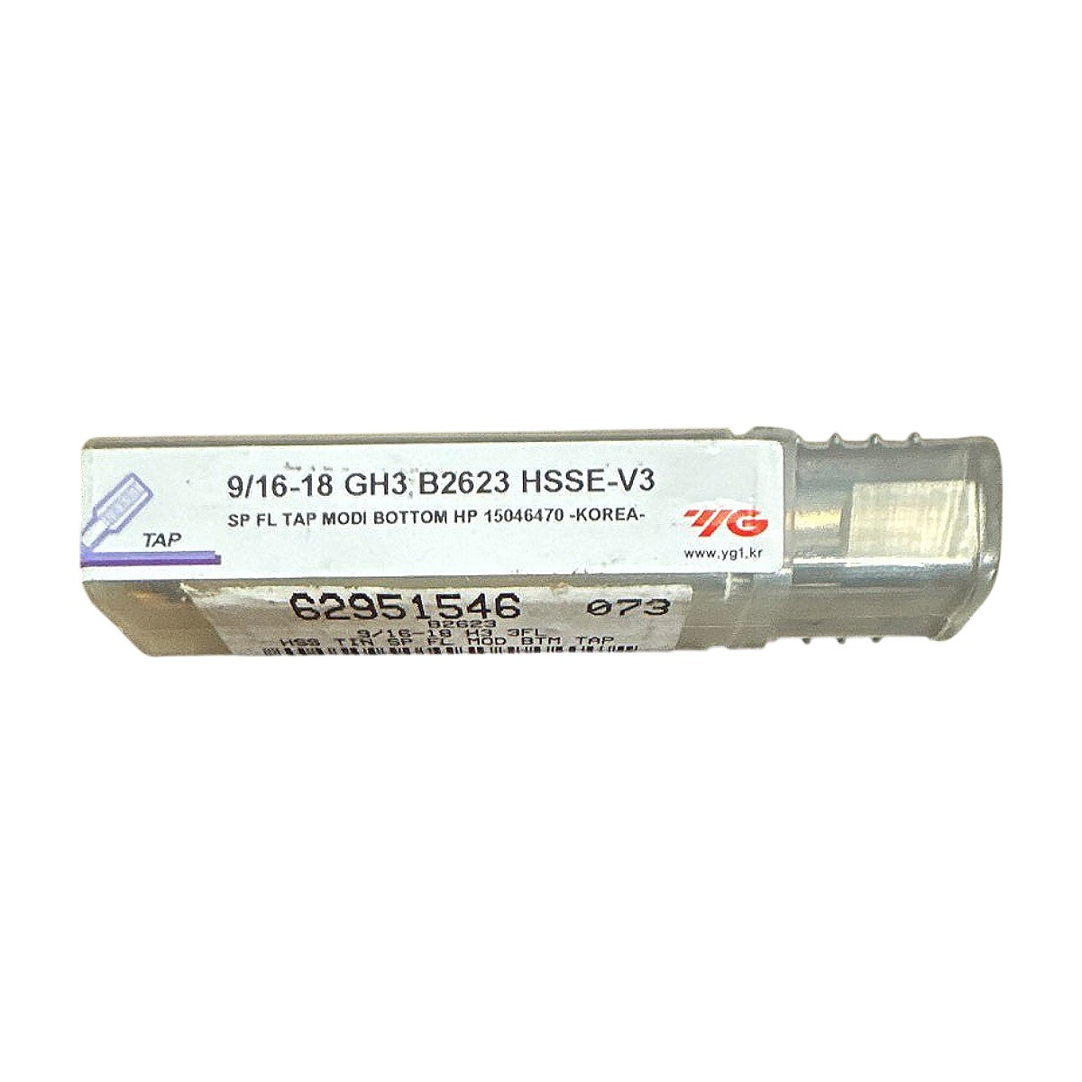 YG1 B2623 Spiral Flute Bottom Tap