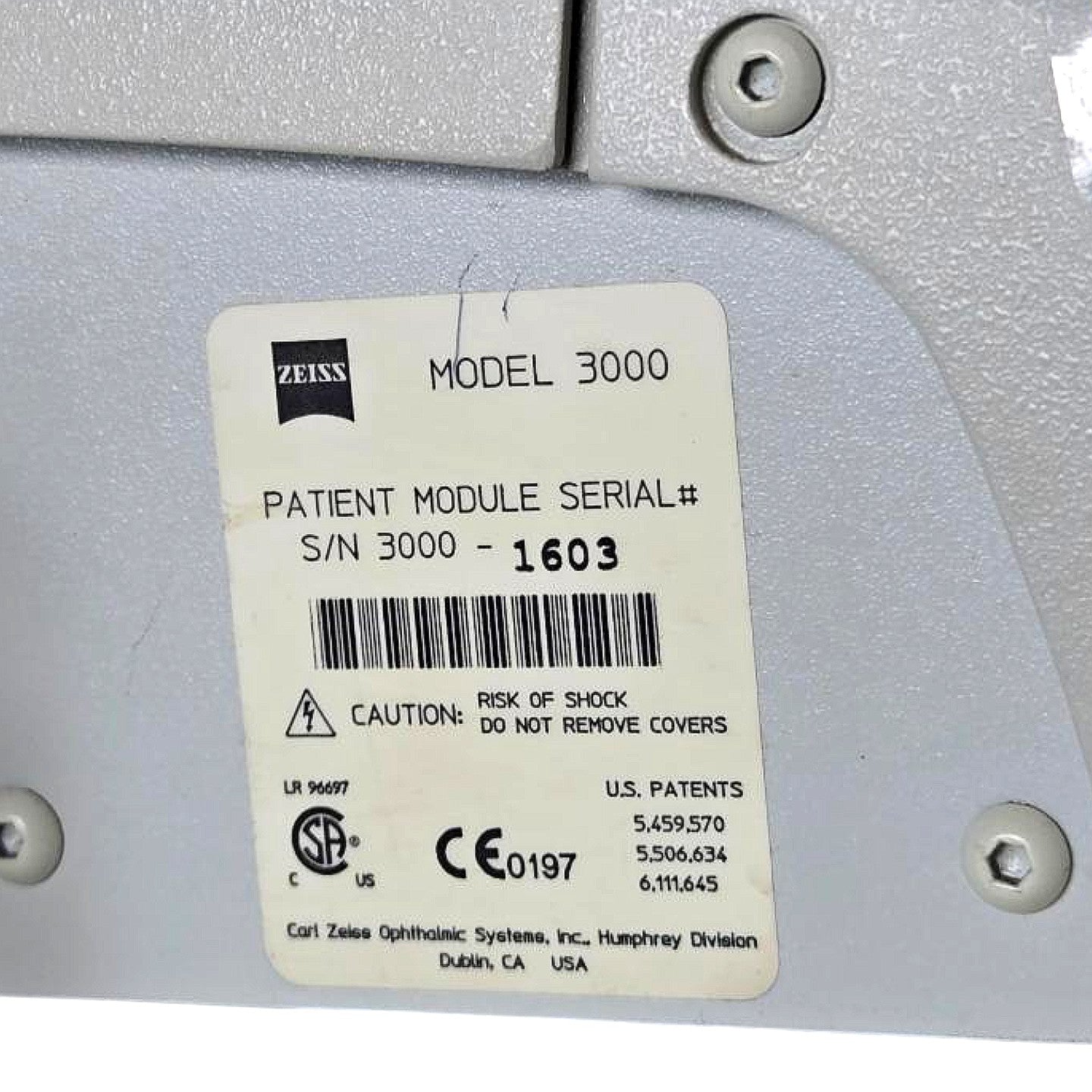 ZEISS 3000 Optical Coherence Tomographer