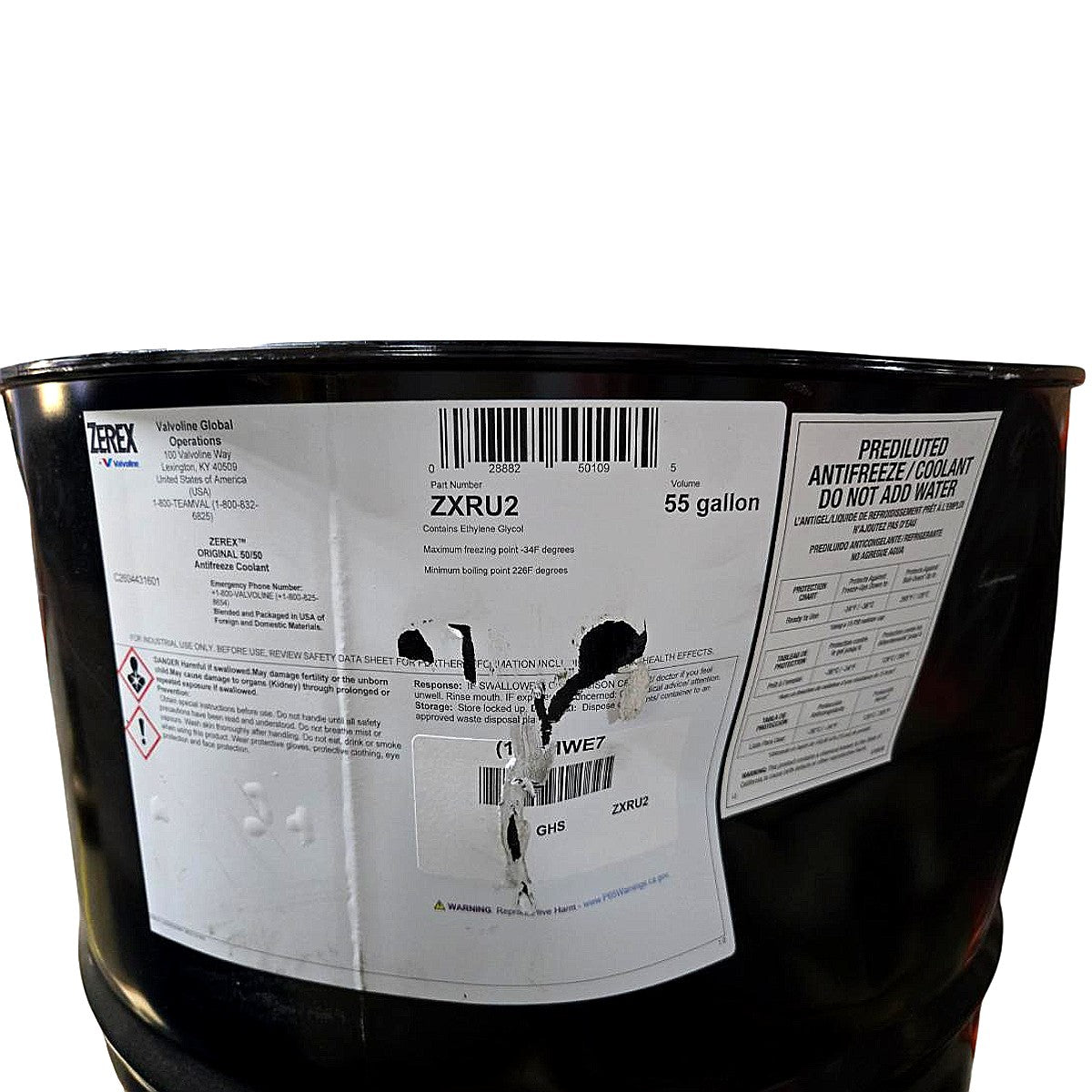 Zerex ZXRU2 Antifreeze Coolant Drum