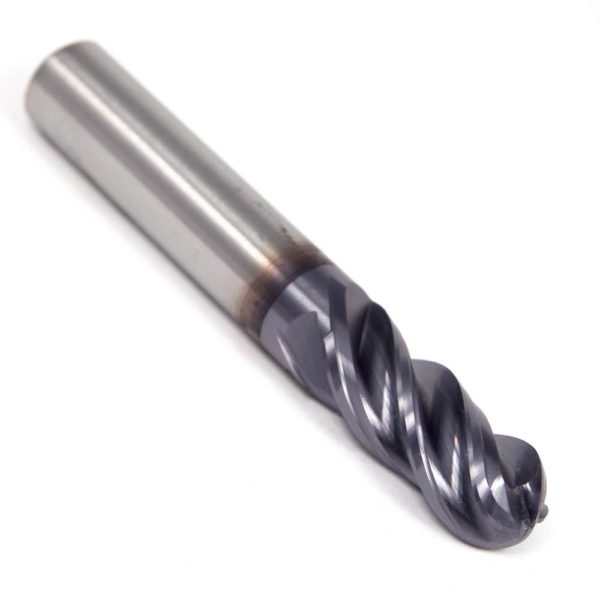 TITAN Carbide Ball End Mill 3/8" 4FL AlTiN TC16624