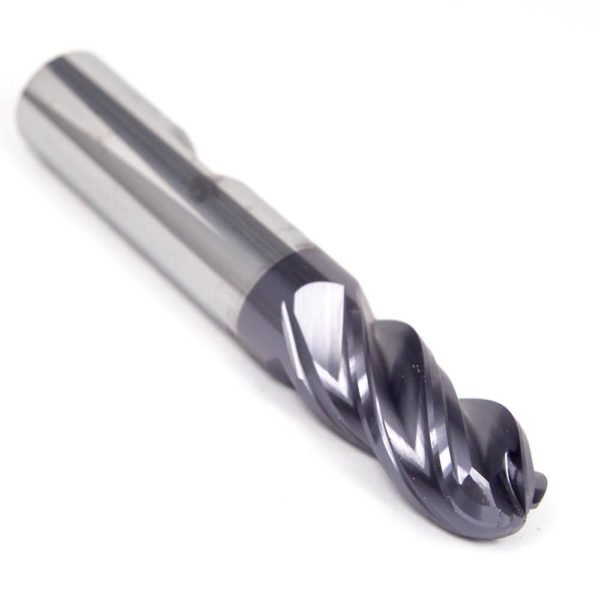 KENNAMETAL Carbide Ball End Mill 1/2″ 4FL TiAlN 3331714 HPHVBN500S4100 ...