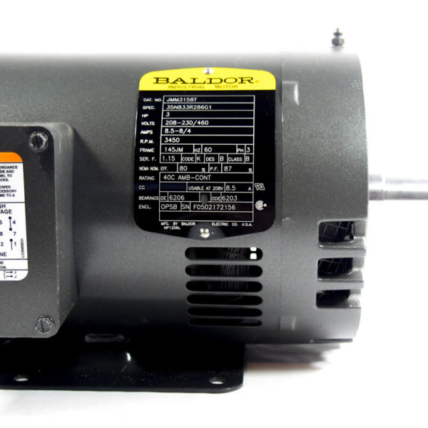 3 HP  Close Coupled Motor BALDOR JMM3158T - Image 3