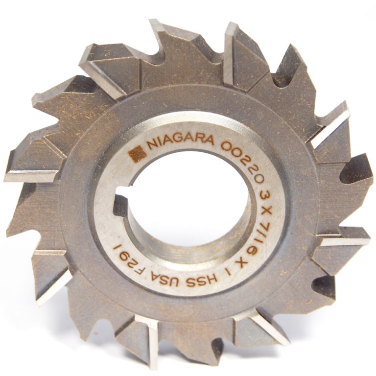 NIAGARA Staggered Side Milling Cutter 3″ x 7/16″ x 1″ Arbor HSS 16T