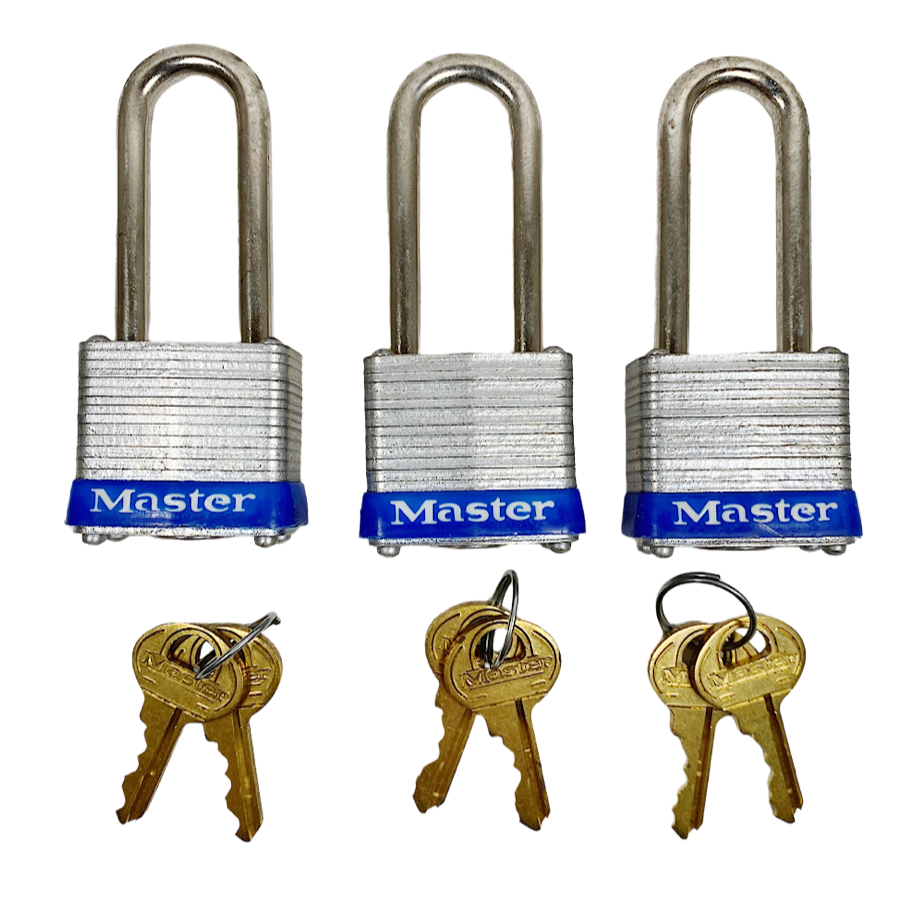 Master Lock Lf Laminated Steel Keyed Different Safety Padlock Lot Of