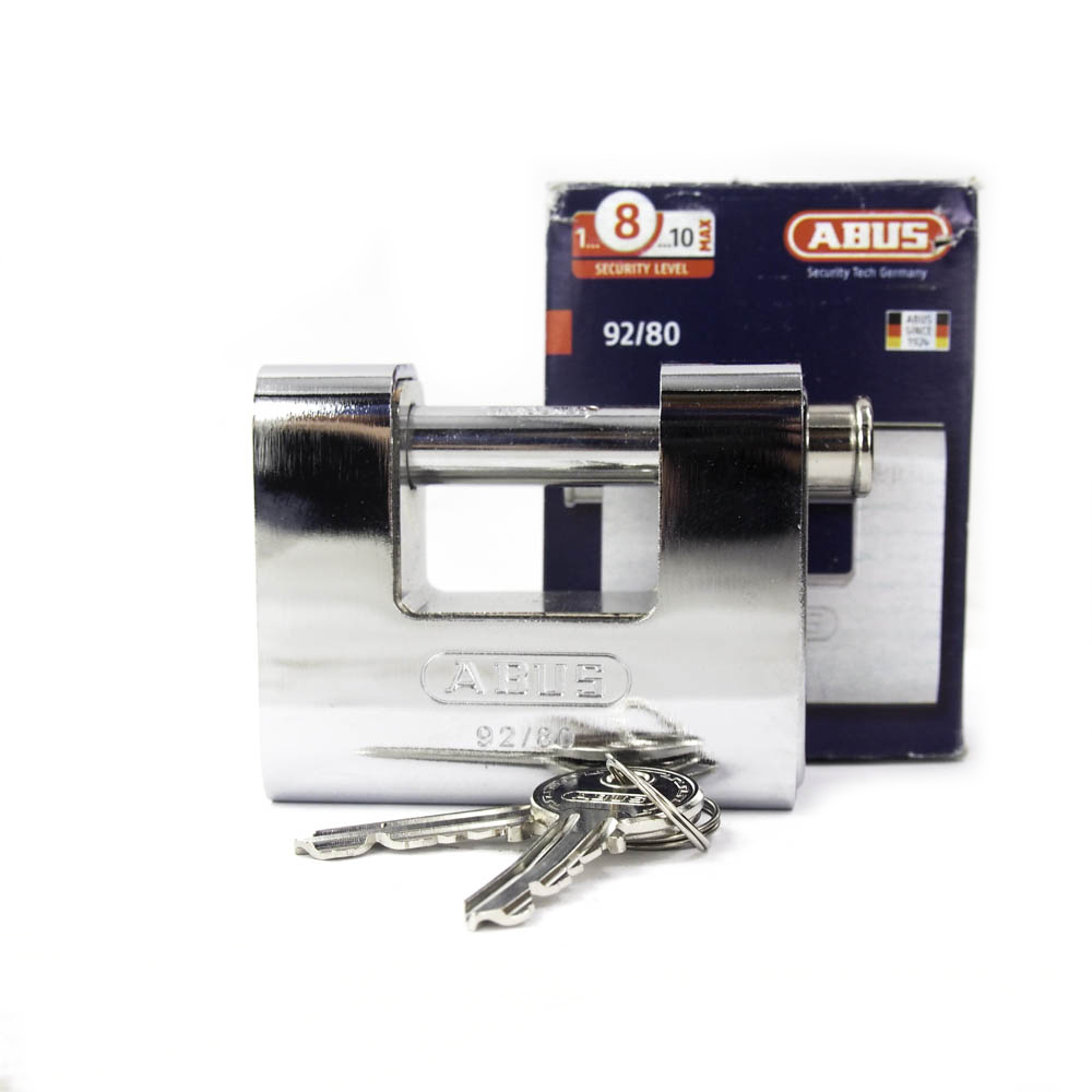 Abus 92/80 KD Monoblock Brass 92 Horizontal Shackle Padlock