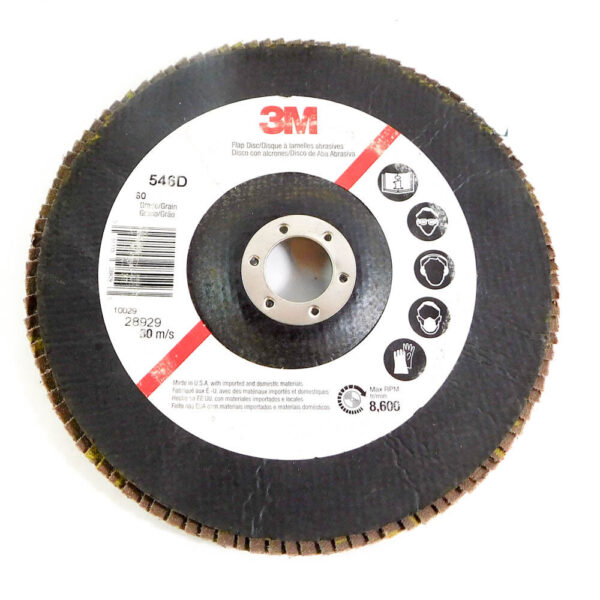 3M 564D 7" x 7/8" Type 29 Zirconia Alumina Flap Discs(5 Pcs) - Image 2