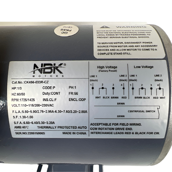 NBK 68-1100 Blower Motor