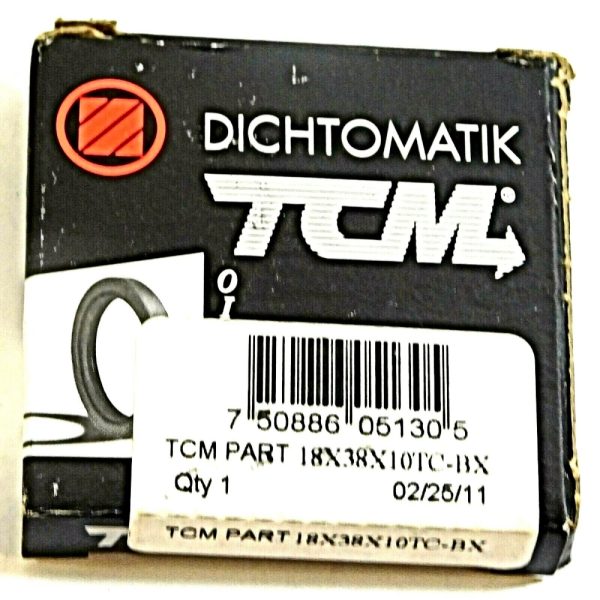 TCM 18X38X10TC-BX Oil Seal 0.709" x 1.496" x 0.394" NBR/Carbon Steel TC - Image 3