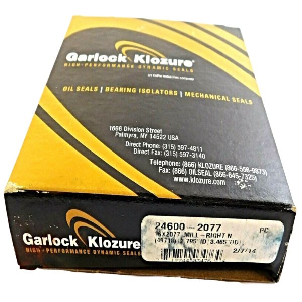 Garlock Klozure 24600-2077 Oil Seal 3.465" x 2.795" x 0.472" Mill-Right N