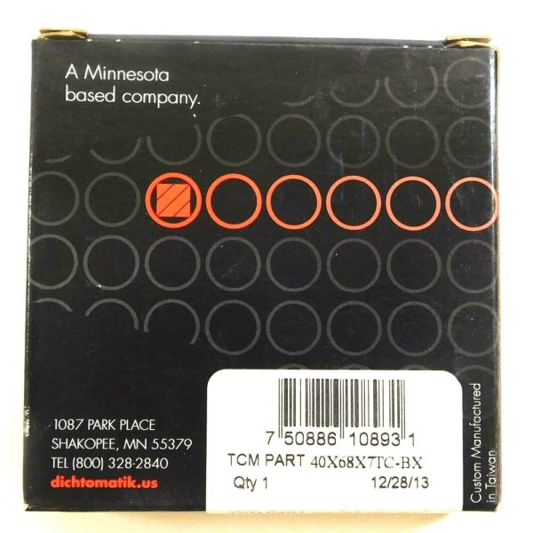 TCM 40X68X7TC-BX Oil Seal 1.575" x 2.677" x 0.276" NBR / Carbon Steel TC