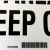 Lyle U3-1244-NA_14x10 10" x 14" Danger Construction Keep Out Sign - Image 3