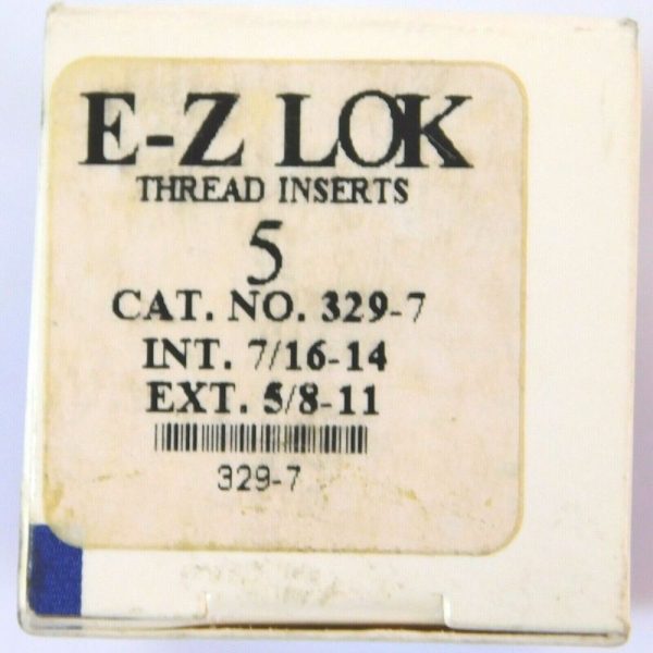 E-Z Lok 329-7 21/32" x 17/32" Self Locking Thread Inserts (Pack of 5) - Image 3