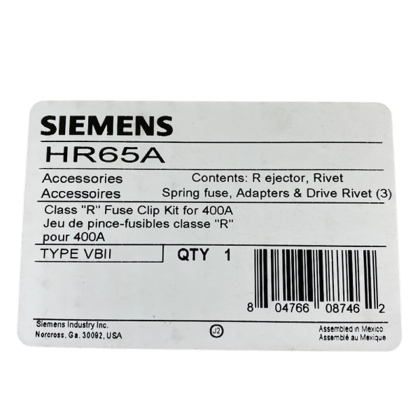 Siemens HR65A Fuse Kit