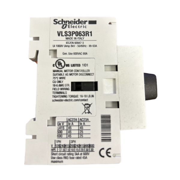 Schneider Electric VLS3P063R1 60A 30HP 480V 3PH Disconnect Switch - Image 3