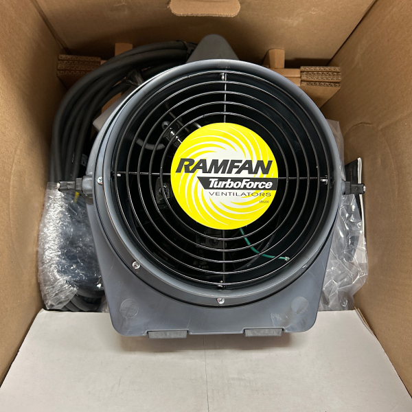 Ramfan UB20XX 20 cm 120/240V 1/4HP 1.2A 819 cfm 2850 RPM Confined Space Fan - Image 2