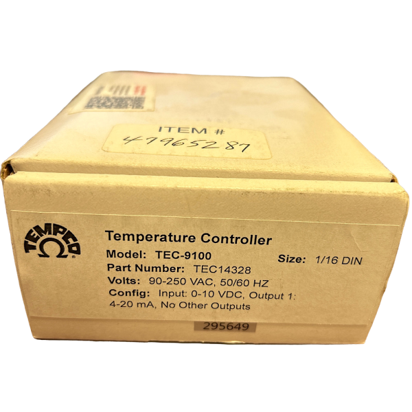 Tempco TEC-9100 14328 1/16 DIN 90-250V 50/60Hz SPDT Temperature Controller - Image 3