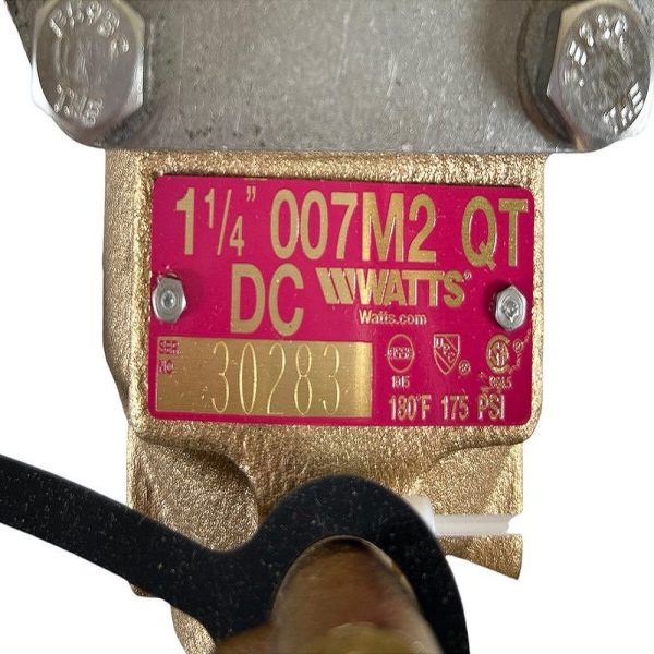 Watts 007M2-QT-CT-FZ 1-1/4" Cast Bronze Inline Double Check Valve Assembly - Image 3