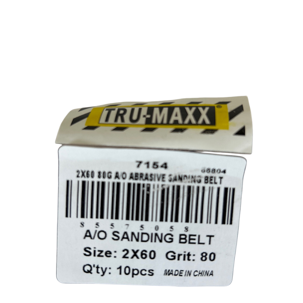 Tru-Maxx 7154 2" x 60" 80 Grit Aluminum Oxide Abrasive Belt (Pack of 10) - Image 3