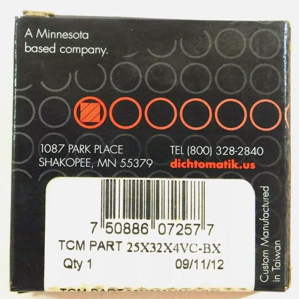 TCM 25X32X4VC-BX 0.984" x 1.260" x 0.157" NBR/Carbon Steel VC Oil Seal - Image 3