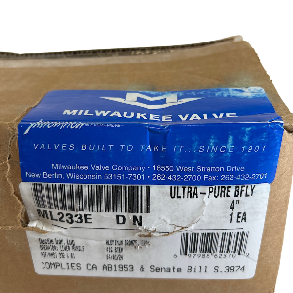 Milwaukee Valve ML233E Valve