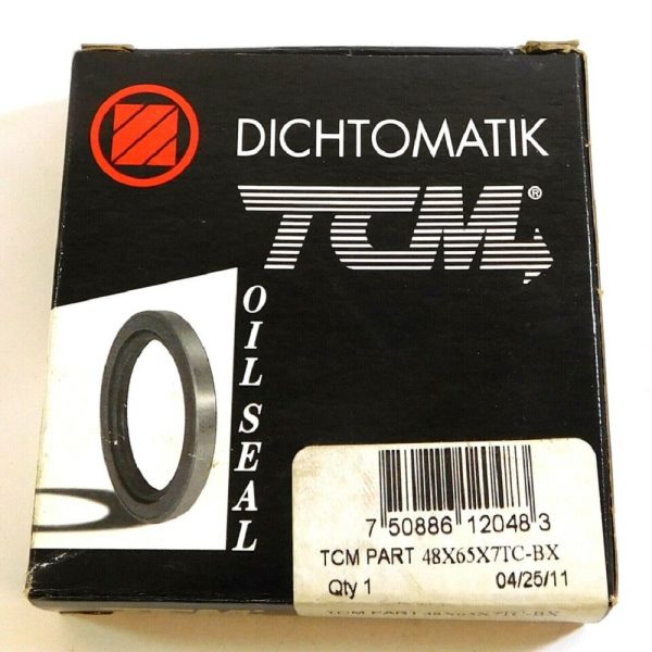 TCM 48X65X7TC-BX 1.890" x 2.559" x 0.276" NBR/Carbon Steel TC Oil Seal - Image 3