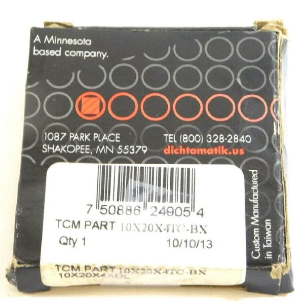 TCM 10X20X4TC-BX 0.394" x 0.787" x 0.157" NBR/Carbon Steel TC Oil Seal - Image 3