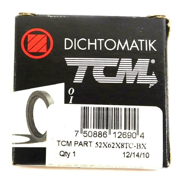 TCM 52X62X8TC-BX 2.047" x 2.441" x 0.315" NBR/Carbon Steel TC Oil Seal - Image 3