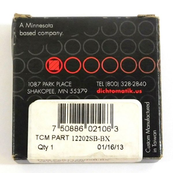 TCM 12202SB-BX 1.25" x 2" x 0.25" NBR/Carbon Steel SB Oil Seal - Image 4