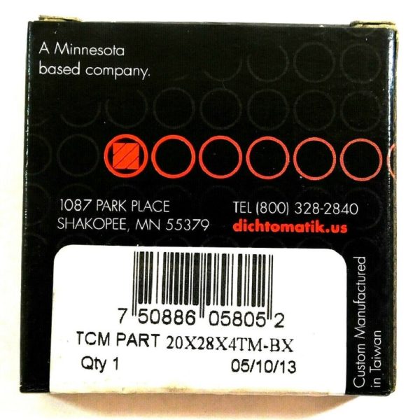 TCM 20X28X4TM-BX 0.787" x 1.102" x 0.157" NBR/Carbon Steel TM Oil Seal - Image 4