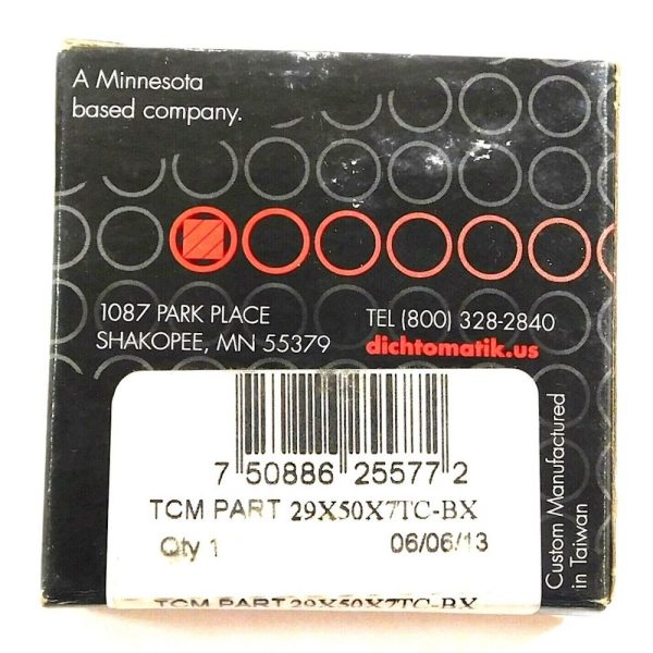 TCM 29X50X7TC-BX 1.142" x 1.969" x 0.276" NBR/Carbon Steel TC Oil Seal - Image 4