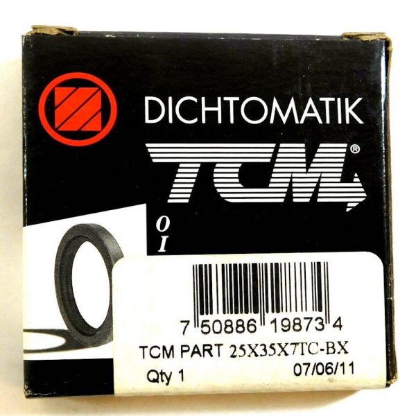 TCM 25X35X7TC-BX 0.984" x 1.378" x 0.276" NBR/Carbon Steel TC Oil Seal - Image 4